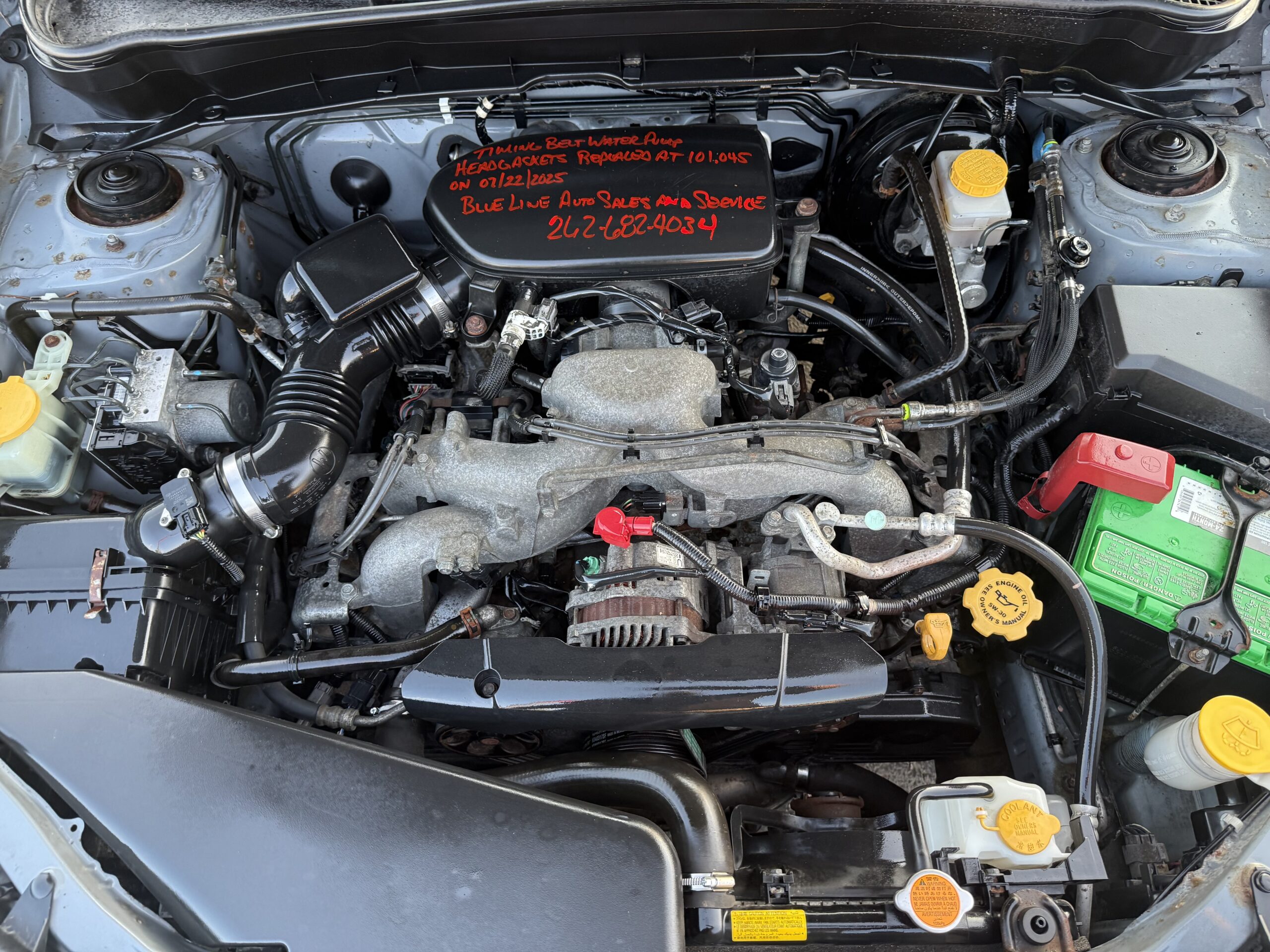 
								2009 Subaru Forester Timing Belt Water Pump Head Gaskets Replaced has 12 month 12,000 mile warranty full									
